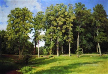 Arboleda junto al estanque preobrazhenskoye 1896 paisaje clásico Ivan Ivanovich Pinturas al óleo